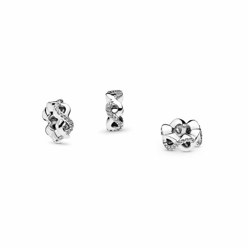 Pandora Infinite Love Charm Ireland - Sterling Silver/Cubic Zirconia - 621903PEC